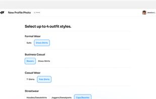 Step-2 : Select outfits and background styles.
