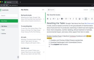 Justnote screenshot 1