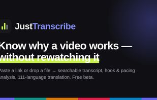 JustTranscribe screenshot 1