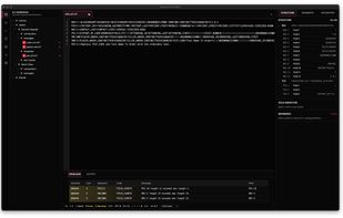 Main Editor with explorer, problems and segments
