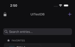 Vault browser - favorites, groups, entries and tags from a single KDBX file.