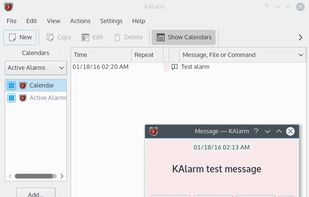 KAlarm screenshot 1