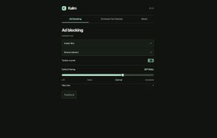Ad blocking settings. Refreshed UI pending Chrome Web Store approval.