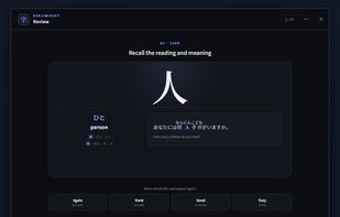 KanjiWidget desktop widget and its key study features.