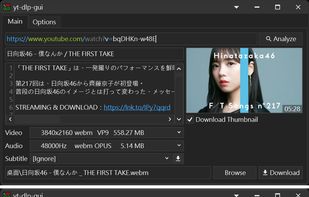 yt-dlp-gui screenshot 2
