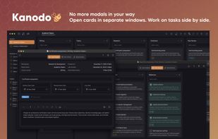 No more modals in your way
Open cards in separate windows. Work on tasks side by side.