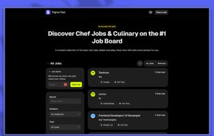 Dark mode version of a custom job board