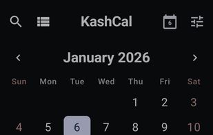 KashCal screenshot 1