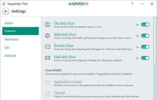 Kaspersky Free - Settings