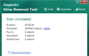 Kaspersky Virus Removal Tool screenshot 1