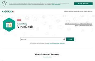 Kaspersky VirusDesk screenshot 1