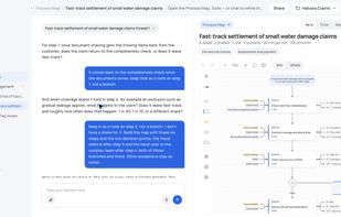 Process interview — AI agents clarify steps, decisions and exceptions.