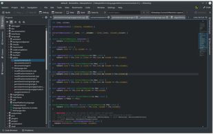 KDevelop with a dark theme
