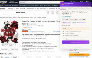 Open any Amazon book page. See BSR, multi-format prices, and review data in one panel without leaving the page you were on.