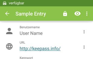 Keepass2Android screenshot 1