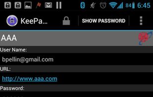 KeePassDroid screenshot 2