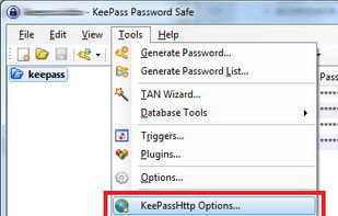 KeePassHttp screenshot 1