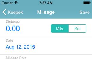 Log mileage.