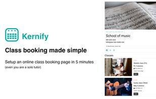 Setup class booking page in 5 minutes