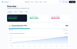 Dashboard - "total net worth, one number"
