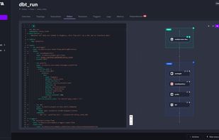 Code editor + topology view
