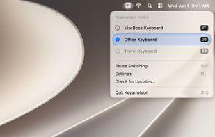 Menu bar app