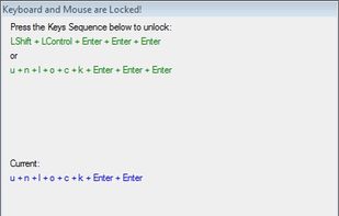 Keyboard and Mouse Locker screenshot 1