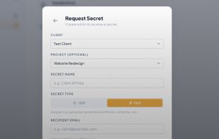 Request secrets from your clients