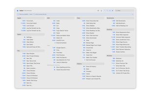 Safari's keyboard shortcuts in light mode.