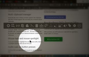 Mouse spotlight and KeyPress OSD toolbar 