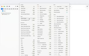 Click any row in the overlay to run that command directly