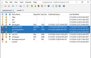 KeyStore Explorer screenshot 1