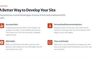 Keytunity offers an affordable, simple, clear way to grow your site with recommendations not seen elsewhere.