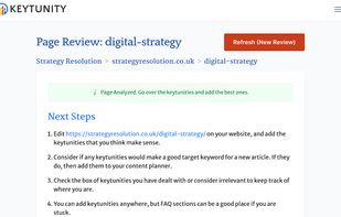 Easy to understand guidance and suggestions.