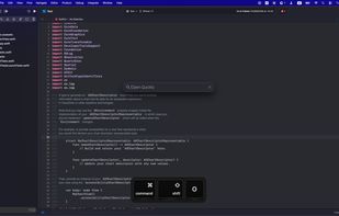 Keyboard overlay over Xcode