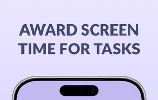 Kids earn extra screen time by doing homework, exercise & brain games.