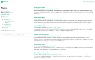 Kimonote can be used to organise your private notes, maintain a public blog or save bookmarks.