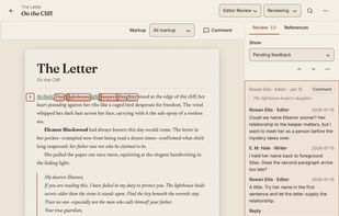 Editorial review (new in 1.3): work through an editor's comments and suggestions in the manuscript.