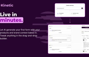 Get started right away with just a Shopify URL. AI creates a custom survey, product quiz, or post purchase survey for you in minutes. Make adjustments in the drag and drop builder for final touches.