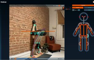 Video analysis area, you can select angles, joints, and bones to track.