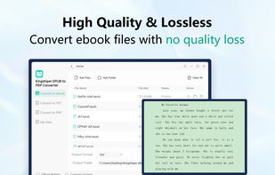 Kingshiper EPUB to PDF Converter screenshot 1