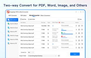 Kingshiper PDF to Word Converter screenshot 1