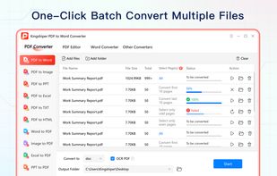Kingshiper PDF to Word Converter screenshot 1