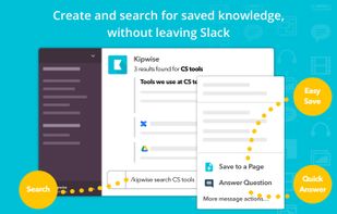 Turn important Slack messages into wiki docs easily using Slack Action. Handy search command to search for Kipwise Pages, and information from other integrated sources directly in Slack. Got questions with existing answers already? Provide a quick answer to your teammates with just a few clicks.