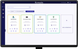 Kirmada home screen - choose who you're working for to load their browser and Workspace.