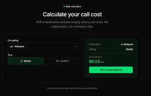 Calculate your call cost