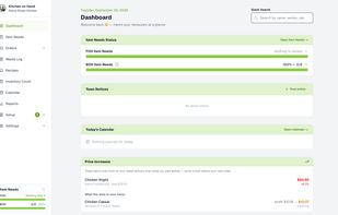 Dashboard: spend, waste and price changes at a glance