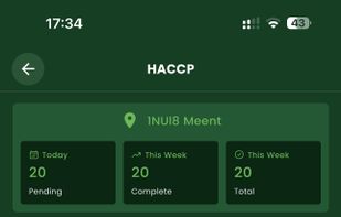 Plan and track HACCP tasks per location and department, such as goods acceptance, temperatures, critical processes, guarantees and cleaning, so nothing is forgotten during service.