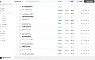 Products in the admin (GoCommerce package)