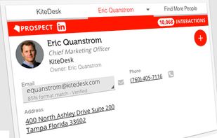 Lead cards with verified emails
